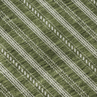 Piper Looms Mayfield Stripes AMF929 Olive Machine Washable Area Rug Swatch Image