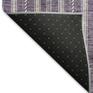 Piper Looms Mayfield Stripes AMF929 Purple Machine Washable Area Rug Backing Image