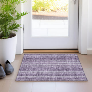 Piper Looms Mayfield Stripes AMF929 Purple Machine Washable Area Rug Scatter Lifestyle Image Feature