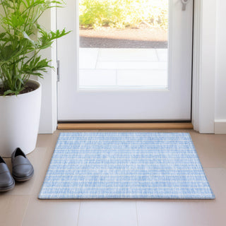 Piper Looms Mayfield Stripes AMF929 Sky Machine Washable Area Rug Scatter Lifestyle Image Feature