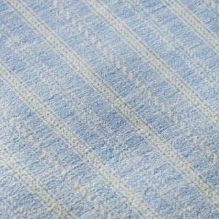 Piper Looms Mayfield Stripes AMF929 Sky Machine Washable Area Rug Swatch Image