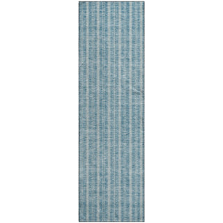 Piper Looms Mayfield Stripes AMF929 Teal Machine Washable Area Rug Runner Main Image