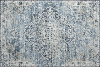 Piper Looms Mayfield Ornate AMF93 Blue Machine Washable Area Rug Scatter Main Image