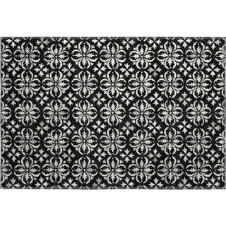 Piper Looms Mayfield Floral AMF930 Black Machine Washable Area Rug Scatter Main Image