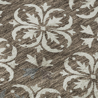 Piper Looms Mayfield Floral AMF930 Brown Machine Washable Area Rug Swatch Image