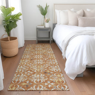 Piper Looms Mayfield Floral AMF930 Copper Machine Washable Area Rug Runner Lifestyle Image Feature