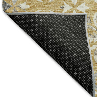 Piper Looms Mayfield Floral AMF930 Gold Machine Washable Area Rug Backing Image