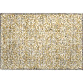 Piper Looms Mayfield Floral AMF930 Gold Machine Washable Area Rug Scatter Main Image