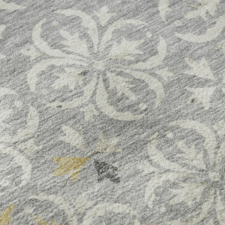 Piper Looms Mayfield Floral AMF930 Gray Machine Washable Area Rug Swatch Image