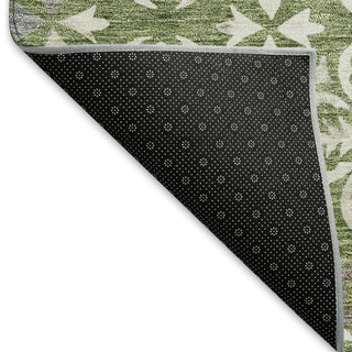 Piper Looms Mayfield Floral AMF930 Green Machine Washable Area Rug Backing Image