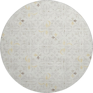 Piper Looms Mayfield Floral AMF930 Ivory Machine Washable Area Rug Round Main Image