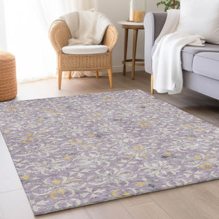 Piper Looms Mayfield Floral AMF930 Lavender Machine Washable Area Rug Lifestyle Image Feature