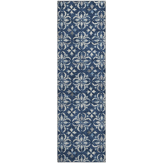 Piper Looms Mayfield Floral AMF930 Navy Machine Washable Area Rug Runner Main Image