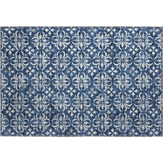 Piper Looms Mayfield Floral AMF930 Navy Machine Washable Area Rug Scatter Main Image