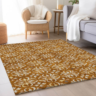 Piper Looms Mayfield Floral AMF930 Paprika Machine Washable Area Rug Lifestyle Image Feature