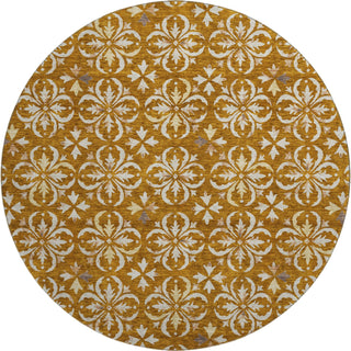 Piper Looms Mayfield Floral AMF930 Paprika Machine Washable Area Rug Round Main Image
