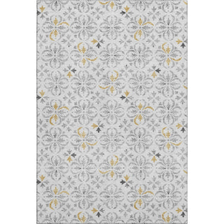 Piper Looms Mayfield Floral AMF930 Silver Machine Washable Area Rug main image