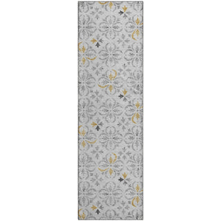 Piper Looms Mayfield Floral AMF930 Silver Machine Washable Area Rug Runner Main Image