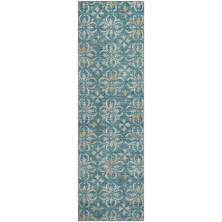 Piper Looms Mayfield Floral AMF930 Teal Machine Washable Area Rug Runner Main Image