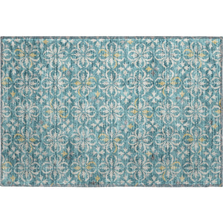 Piper Looms Mayfield Floral AMF930 Teal Machine Washable Area Rug Scatter Main Image