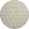 Piper Looms Mayfield Geometric AMF931 Beige Machine Washable Area Rug Round Main Image