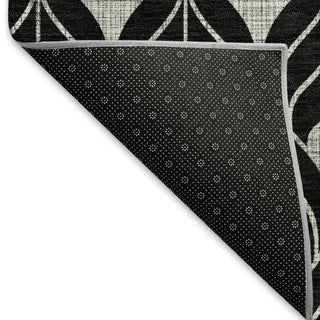 Piper Looms Mayfield Geometric AMF931 Black Machine Washable Area Rug Backing Image