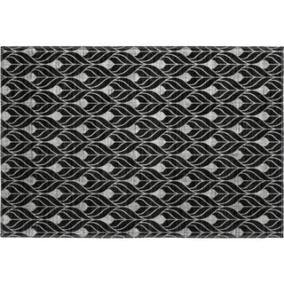 Piper Looms Mayfield Geometric AMF931 Black Machine Washable Area Rug Scatter Main Image