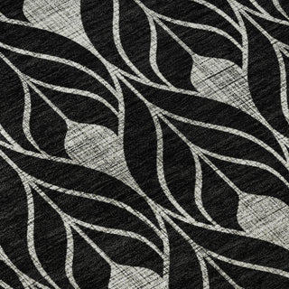 Piper Looms Mayfield Geometric AMF931 Black Machine Washable Area Rug Swatch Image