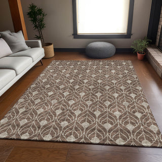 Piper Looms Mayfield Geometric AMF931 Brown Machine Washable Area Rug Lifestyle Image Feature