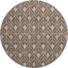 Piper Looms Mayfield Geometric AMF931 Brown Machine Washable Area Rug Round Main Image