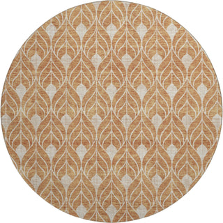 Piper Looms Mayfield Geometric AMF931 Copper Machine Washable Area Rug Round Main Image