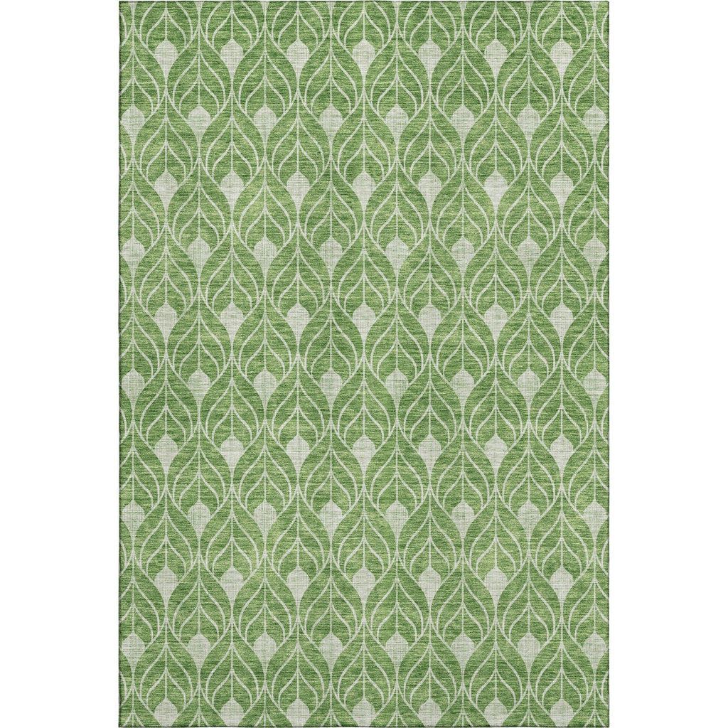 Piper Looms Mayfield Geometric AMF931 Green Machine Washable Area Rug main image