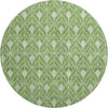 Piper Looms Mayfield Geometric AMF931 Green Machine Washable Area Rug Round Main Image