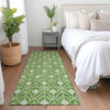 Piper Looms Mayfield Geometric AMF931 Green Machine Washable Area Rug Runner Lifestyle Image Feature