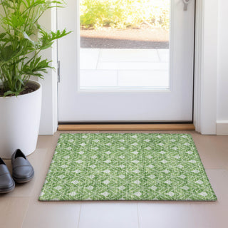 Piper Looms Mayfield Geometric AMF931 Green Machine Washable Area Rug Scatter Lifestyle Image Feature