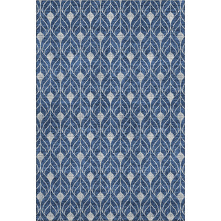 Piper Looms Mayfield Geometric AMF931 Navy Machine Washable Area Rug main image