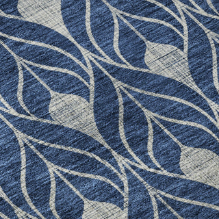 Piper Looms Mayfield Geometric AMF931 Navy Machine Washable Area Rug Swatch Image