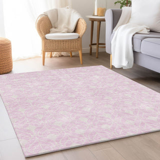 Piper Looms Mayfield Geometric AMF931 Pink Machine Washable Area Rug Lifestyle Image Feature