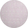 Piper Looms Mayfield Geometric AMF931 Pink Machine Washable Area Rug Round Main Image