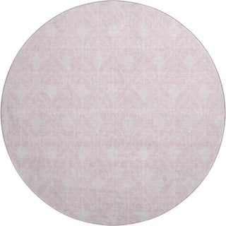 Piper Looms Mayfield Geometric AMF931 Pink Machine Washable Area Rug Round Main Image