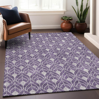 Piper Looms Mayfield Geometric AMF931 Purple Machine Washable Area Rug Lifestyle Image Feature