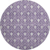 Piper Looms Mayfield Geometric AMF931 Purple Machine Washable Area Rug Round Main Image