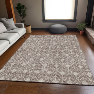 Piper Looms Mayfield Geometric AMF931 Taupe Machine Washable Area Rug Lifestyle Image Feature