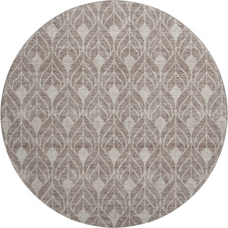 Piper Looms Mayfield Geometric AMF931 Taupe Machine Washable Area Rug Round Main Image