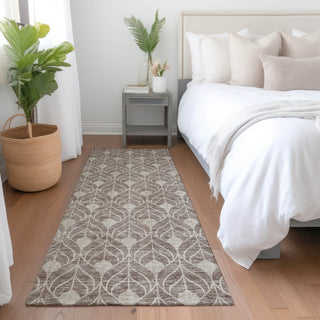 Piper Looms Mayfield Geometric AMF931 Taupe Machine Washable Area Rug Runner Lifestyle Image Feature