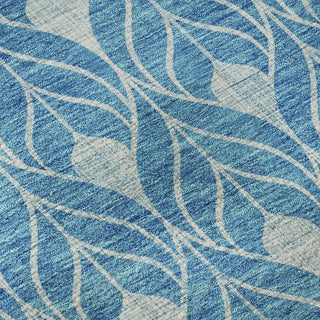 Piper Looms Mayfield Geometric AMF931 Teal Machine Washable Area Rug Swatch Image