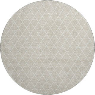 Piper Looms Mayfield Diamonds AMF932 Beige Machine Washable Area Rug Round Main Image