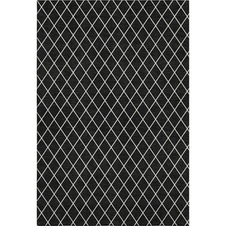 Piper Looms Mayfield Diamonds AMF932 Black Machine Washable Area Rug main image