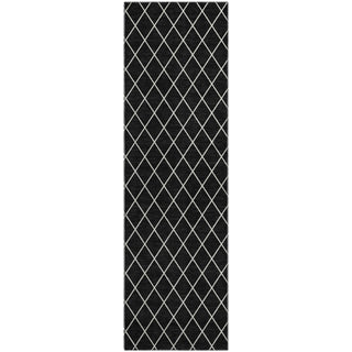 Piper Looms Mayfield Diamonds AMF932 Black Machine Washable Area Rug Runner Main Image