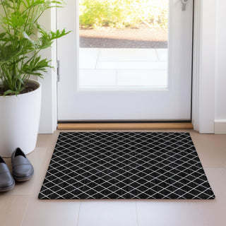 Piper Looms Mayfield Diamonds AMF932 Black Machine Washable Area Rug Scatter Lifestyle Image Feature